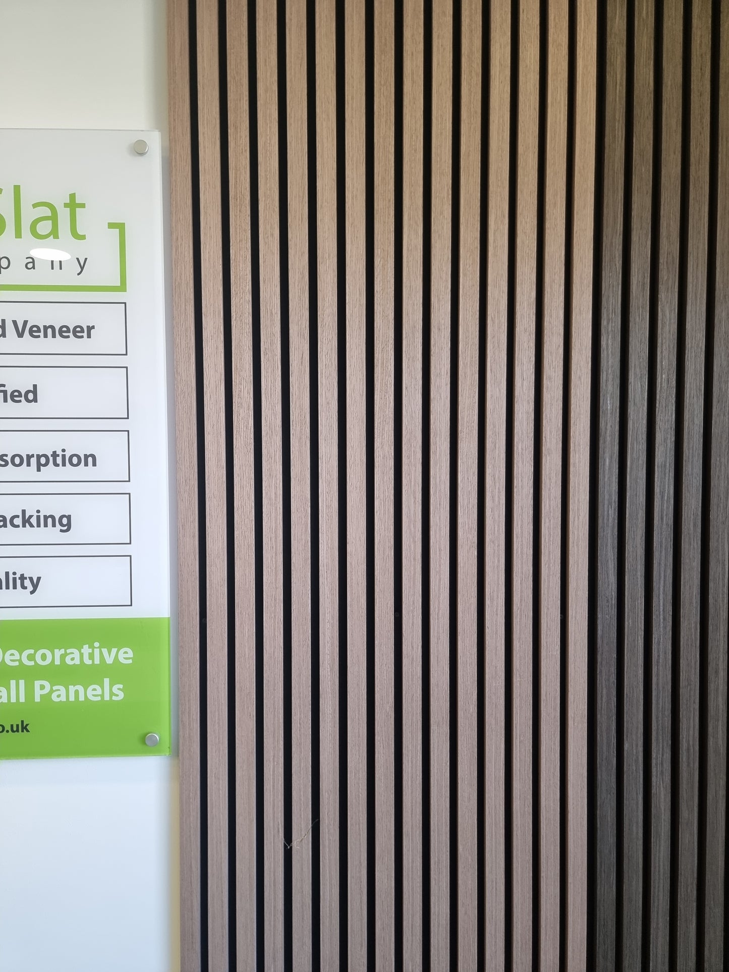 Walnut Contemporary Decorative Acoustic Wooden Wall Panel 2400mm x 600mm