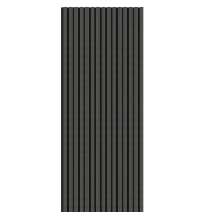 Black Contemporary Decorative Acoustic Wooden Wall Panel 2400mm x 600m ...