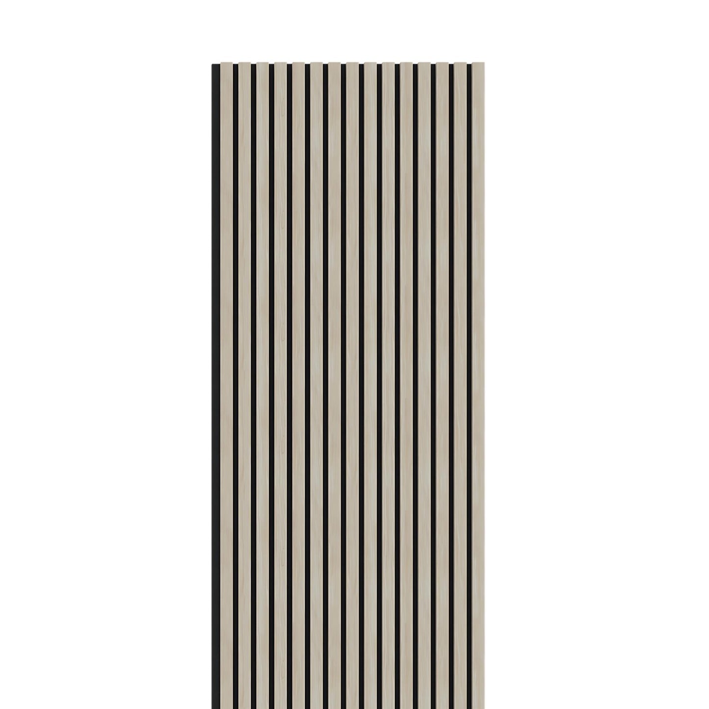 White Contemporary Decorative Acoustic Wooden Wall Panel 2400mm x 600mm